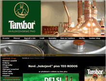 Tablet Screenshot of pivo-tambor.cz